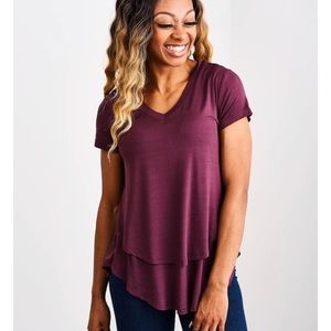 Latched Mama V-Neck Nursing Boyfriend Tee
